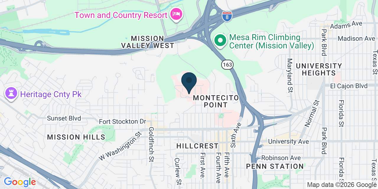 Map showing San Diego, San Diego County, CA