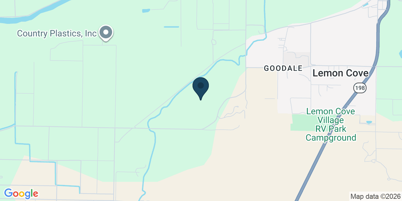 Map showing Lemon Cove, Tulare County, CA