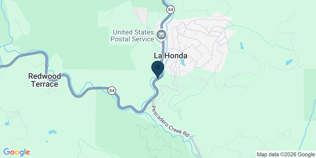 Map showing La Honda, San Mateo County, CA