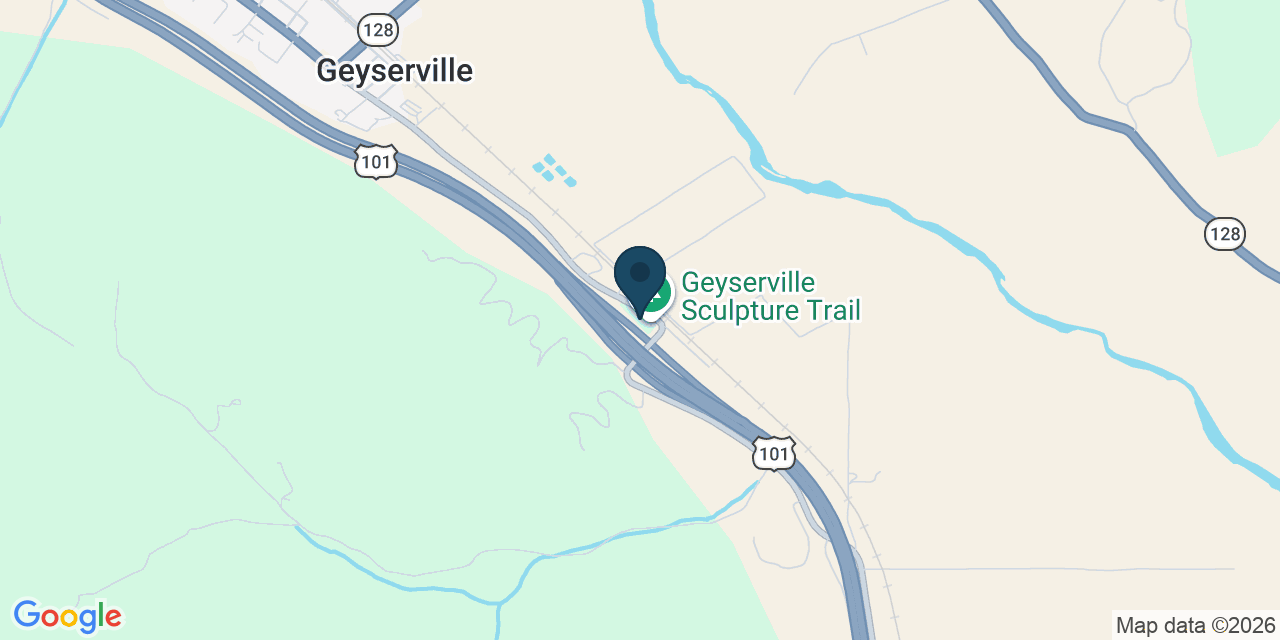 Map showing Geyserville, Sonoma County, CA