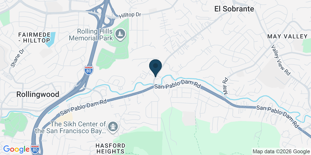 Map showing El Sobrante, Contra Costa County, CA