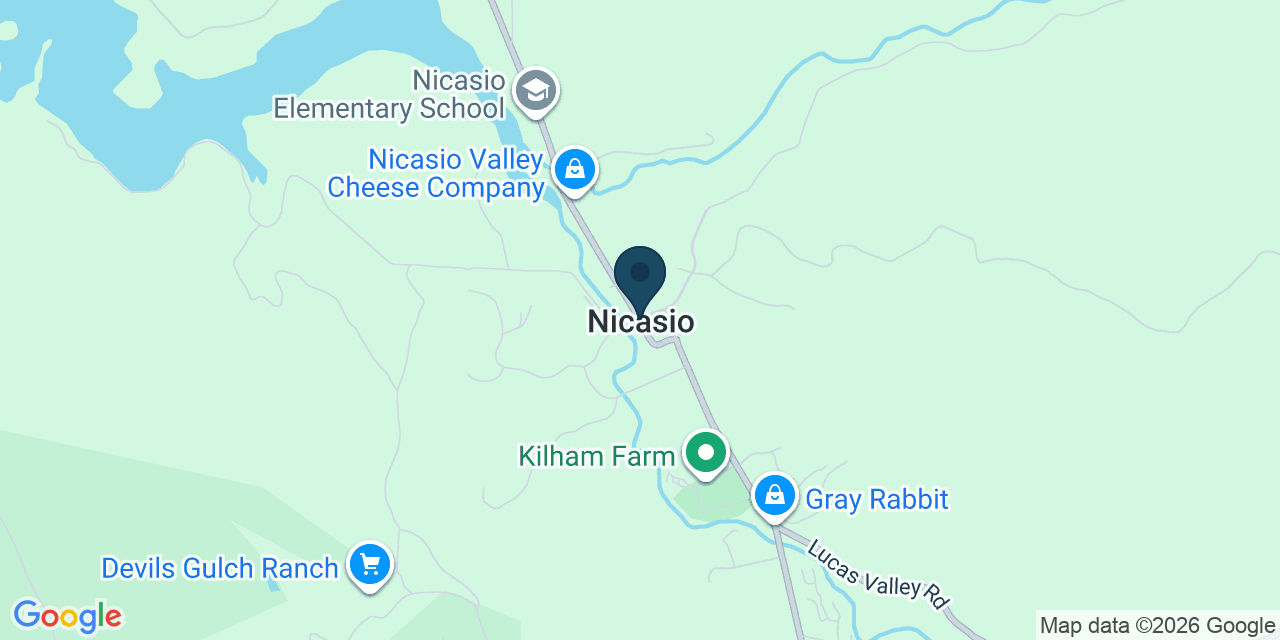 Map showing Nicasio, Marin County, CA