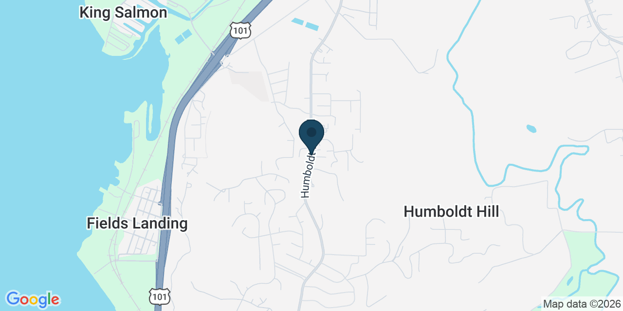 Map showing Humboldt Hill, Humboldt County, CA