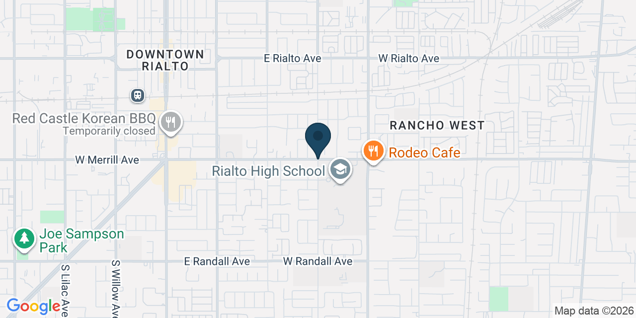 Map showing San Bernardino County, CA