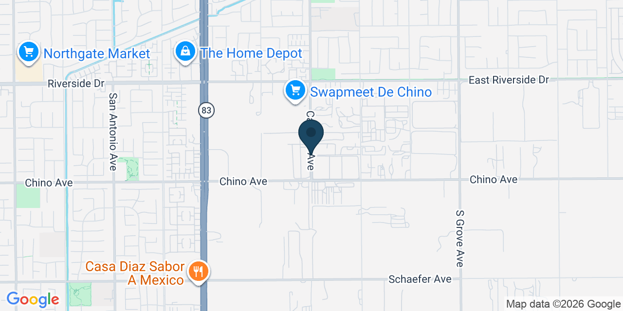 Map showing Ontario, San Bernardino County, CA