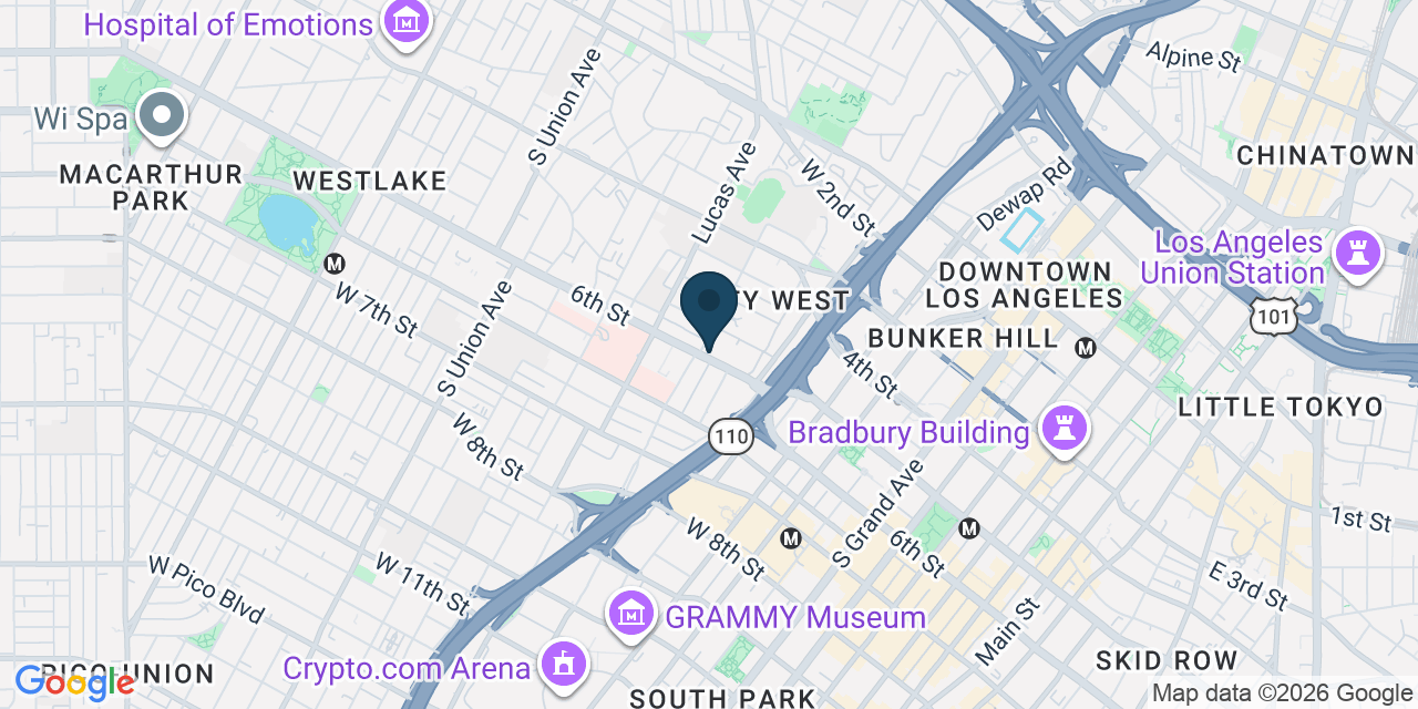 Map showing Los Angeles, Los Angeles County, CA