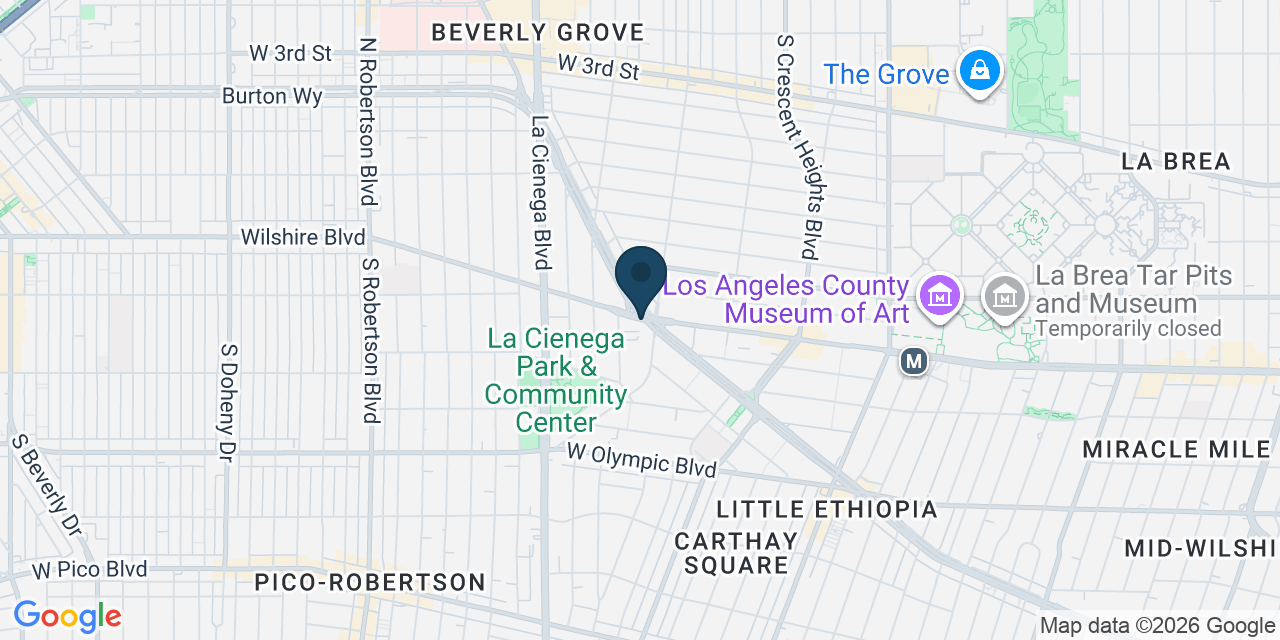 Map showing Los Angeles County, CA