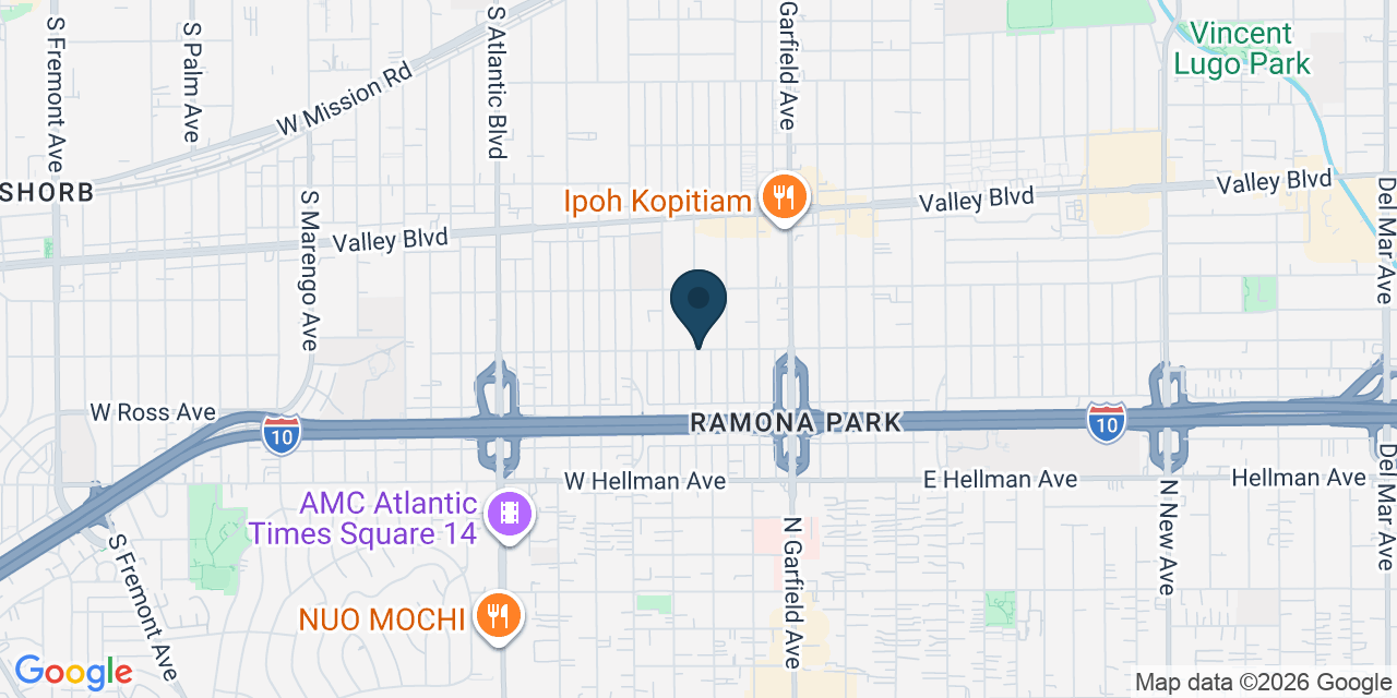 Map showing Los Angeles County, CA