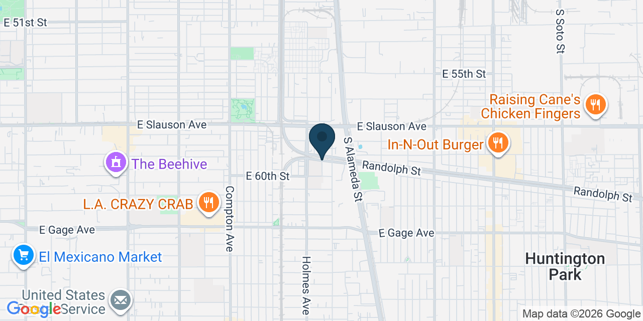 Map showing Florence-Graham, Los Angeles County, CA