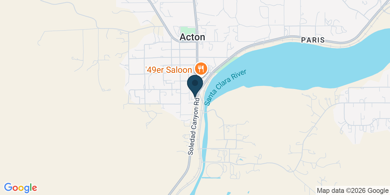 Map showing Acton, Los Angeles County, CA