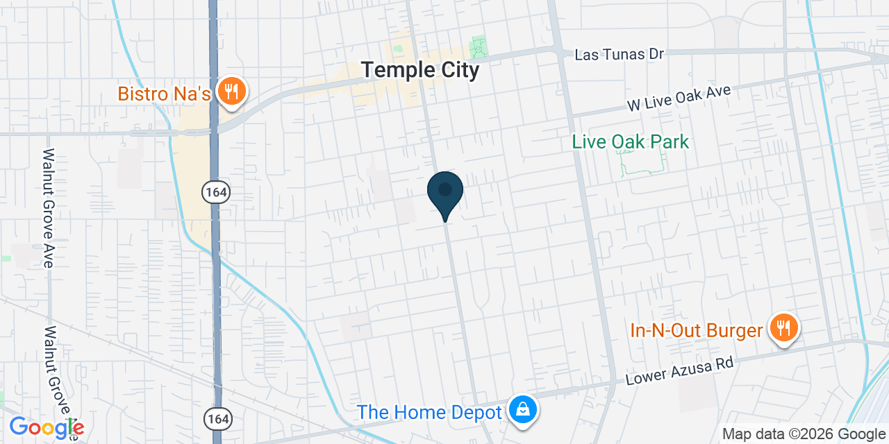 Map showing Los Angeles County, CA