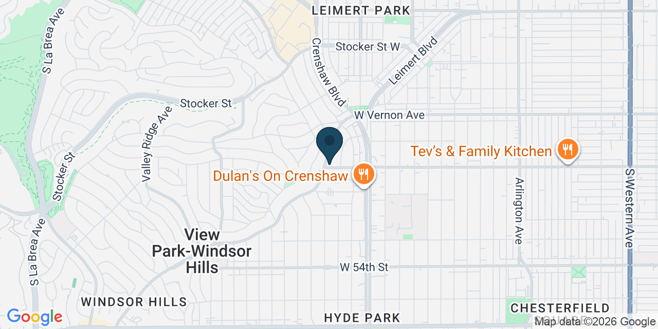 Map showing View Park-Windsor Hills, Los Angeles County, CA
