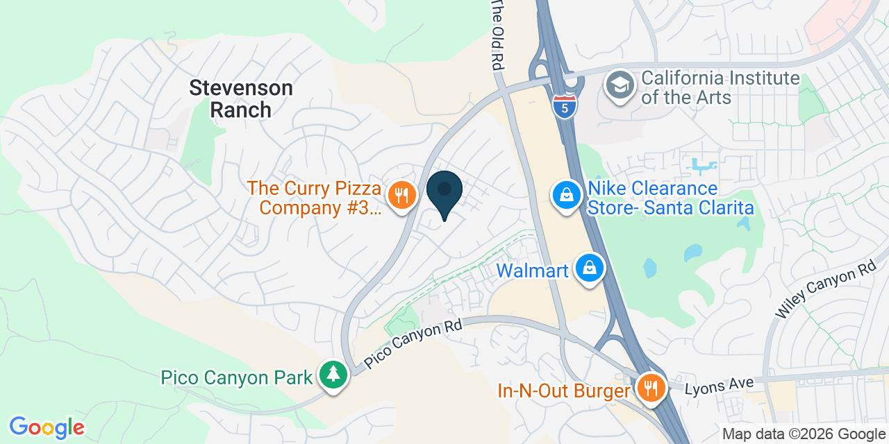 Map showing Stevenson Ranch, Los Angeles County, CA