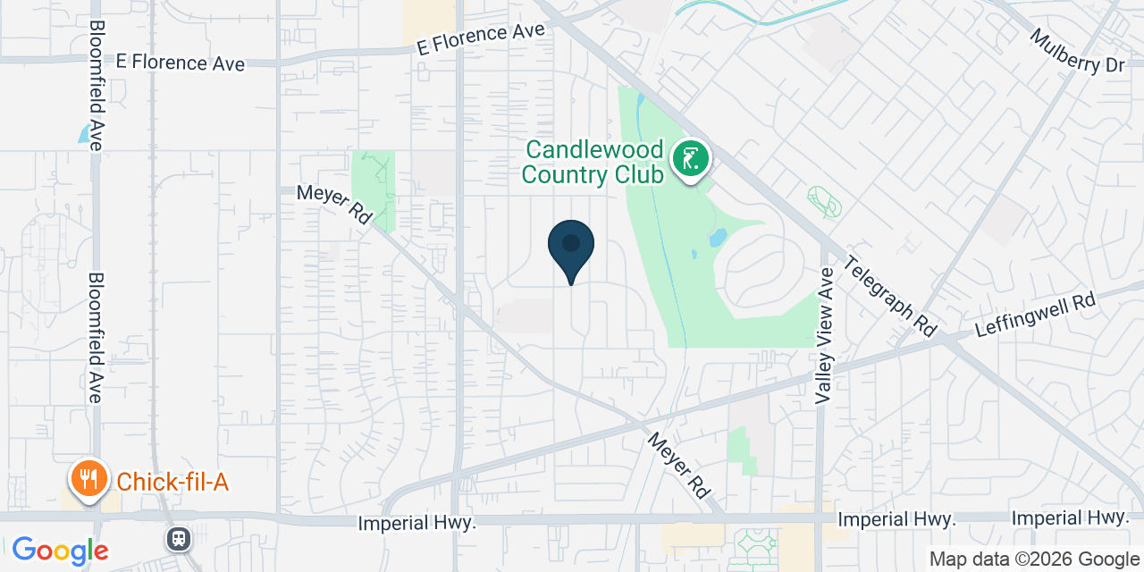 Map showing South Whittier, Los Angeles County, CA