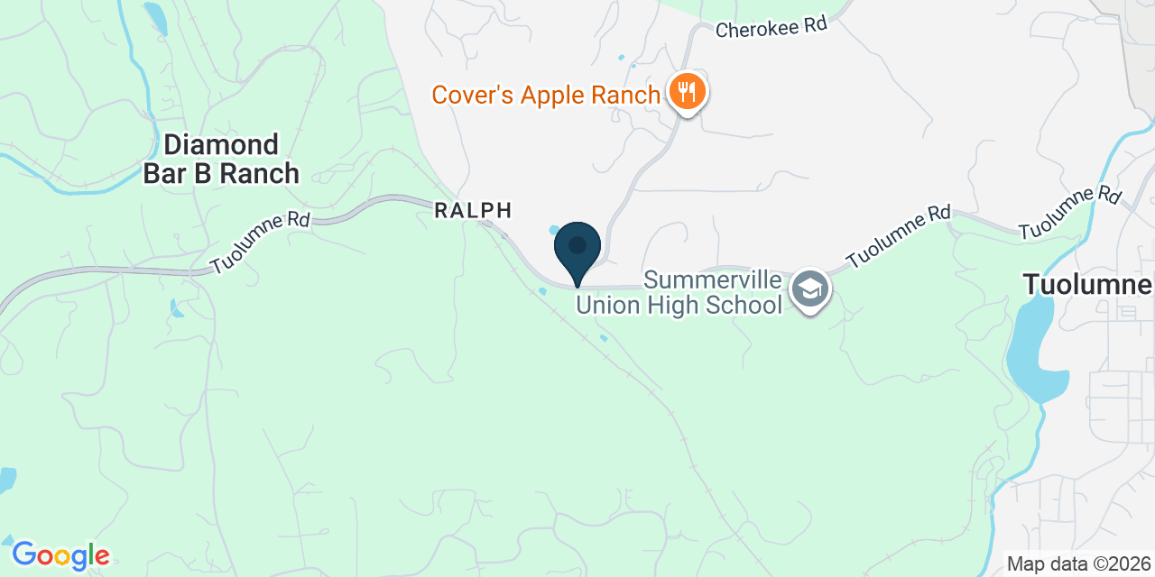 Map showing Tuolumne, Tuolumne County, CA