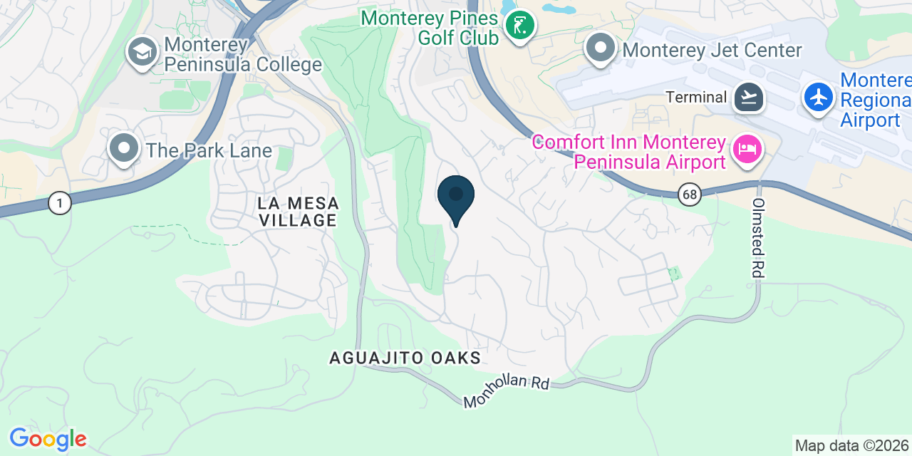 Map showing Monterey, Monterey County, CA