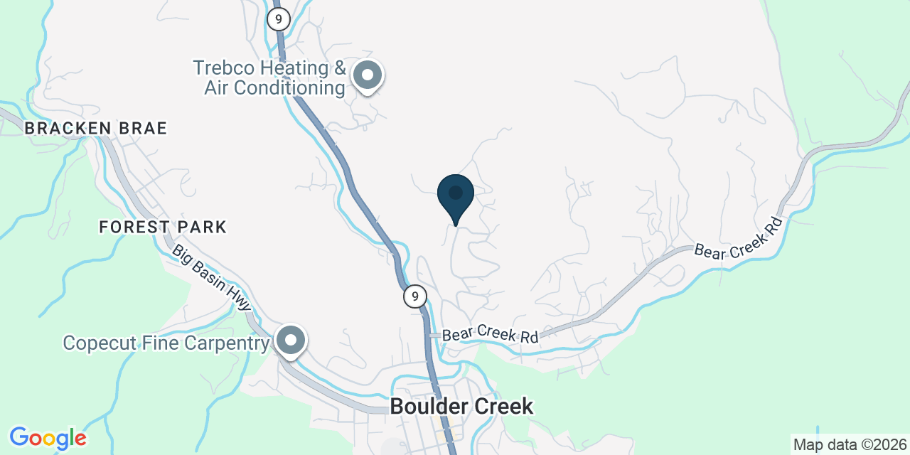 Map showing Boulder Creek, Santa Cruz County, CA