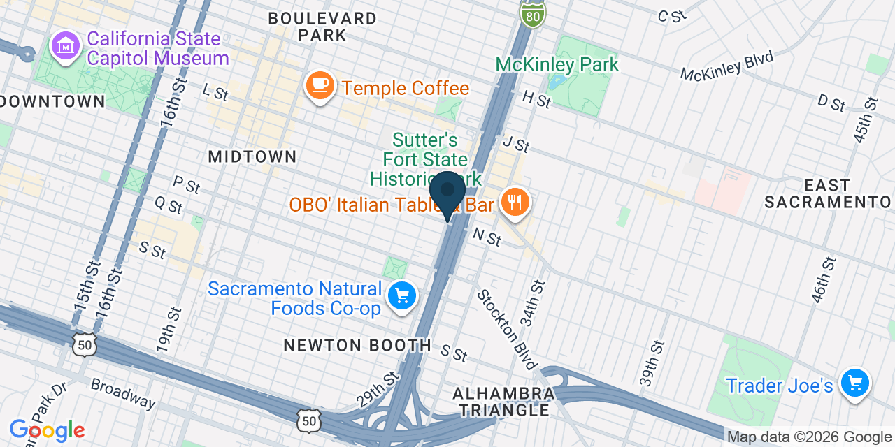 Map showing Sacramento, Sacramento County, CA