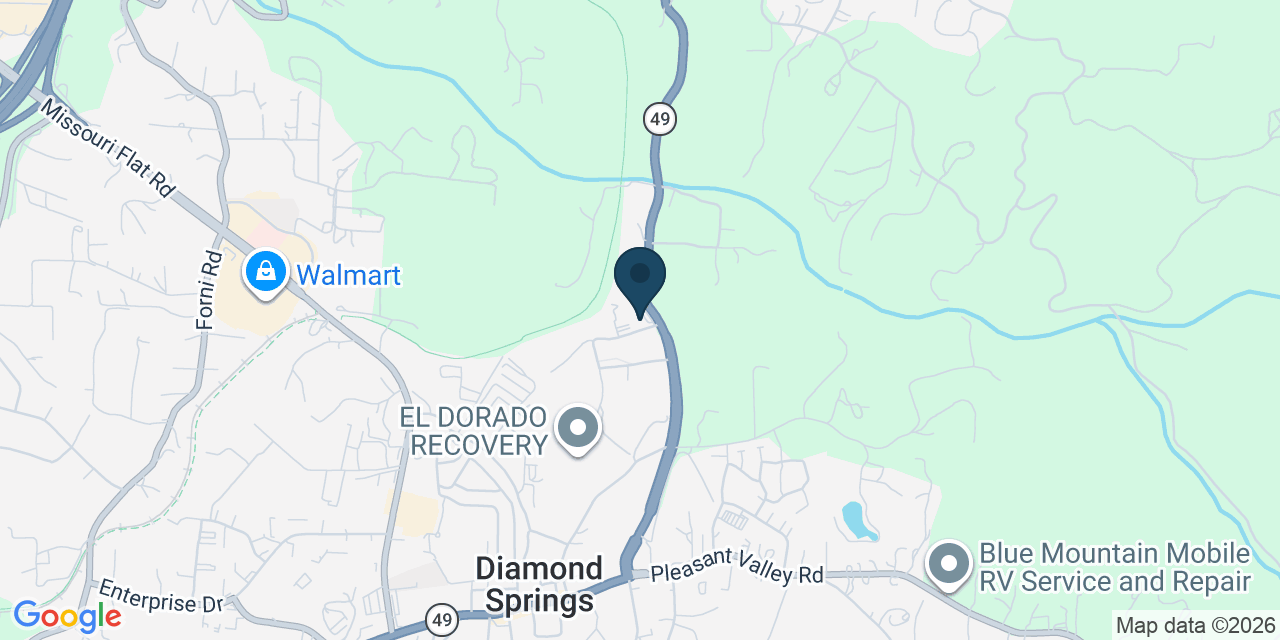 Map showing Placerville, El Dorado County, CA