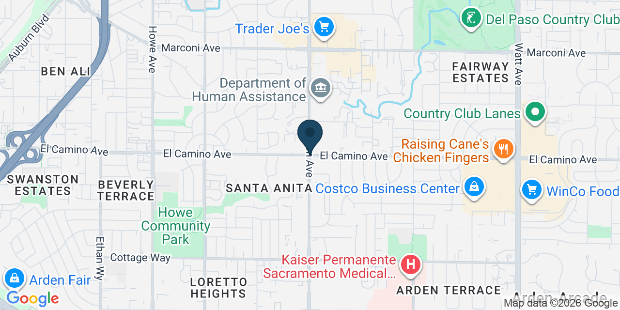 Map showing Arden-Arcade, Sacramento County, CA