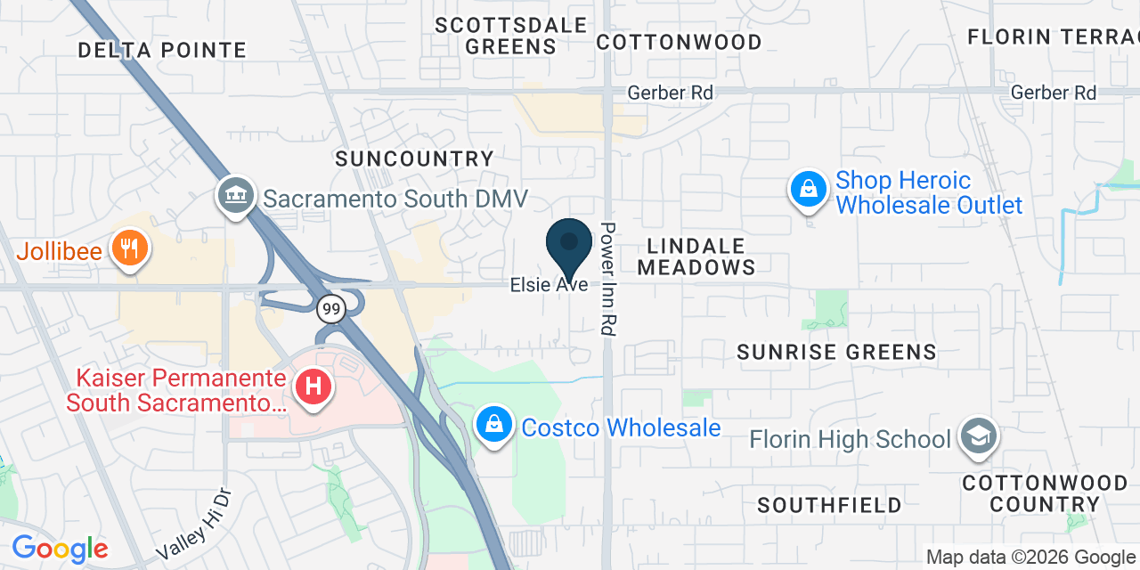 Map showing Florin, Sacramento County, CA