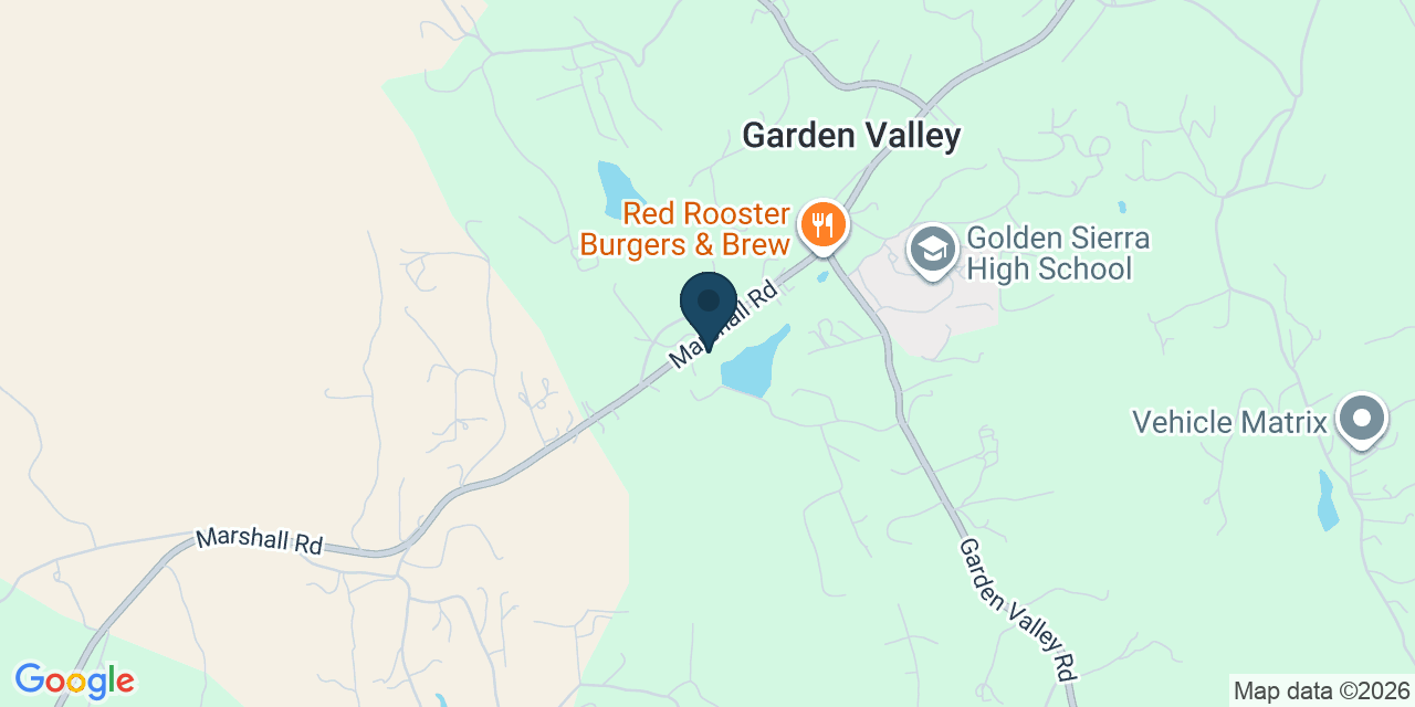 Map showing Garden Valley, El Dorado County, CA