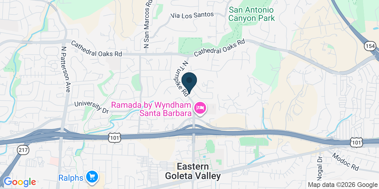 Map showing Santa Barbara, Santa Barbara County, CA