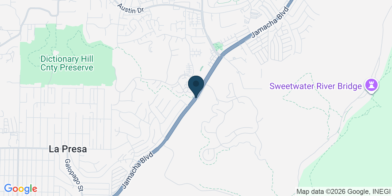 Map showing Spring Valley, San Diego County, CA