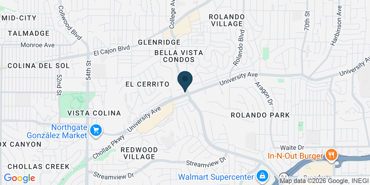 Map showing San Diego, San Diego County, CA