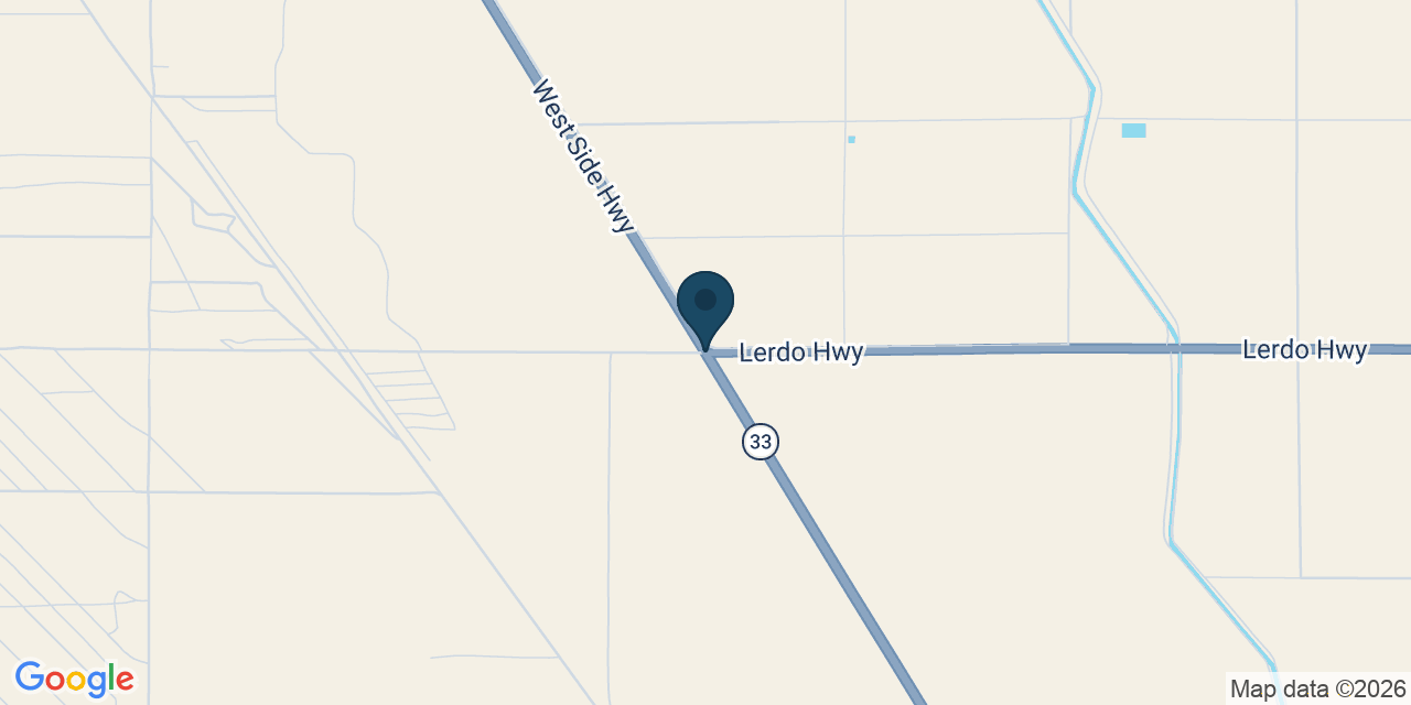 Map showing Kern County, CA