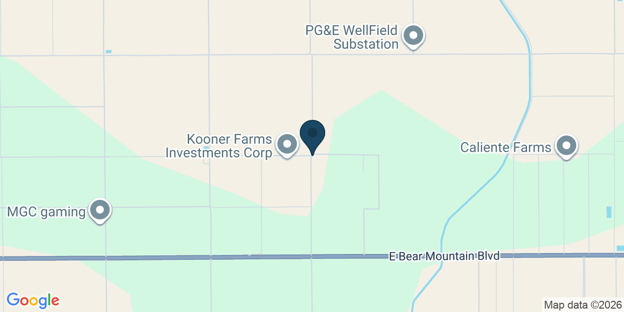 Map showing Kern County, CA