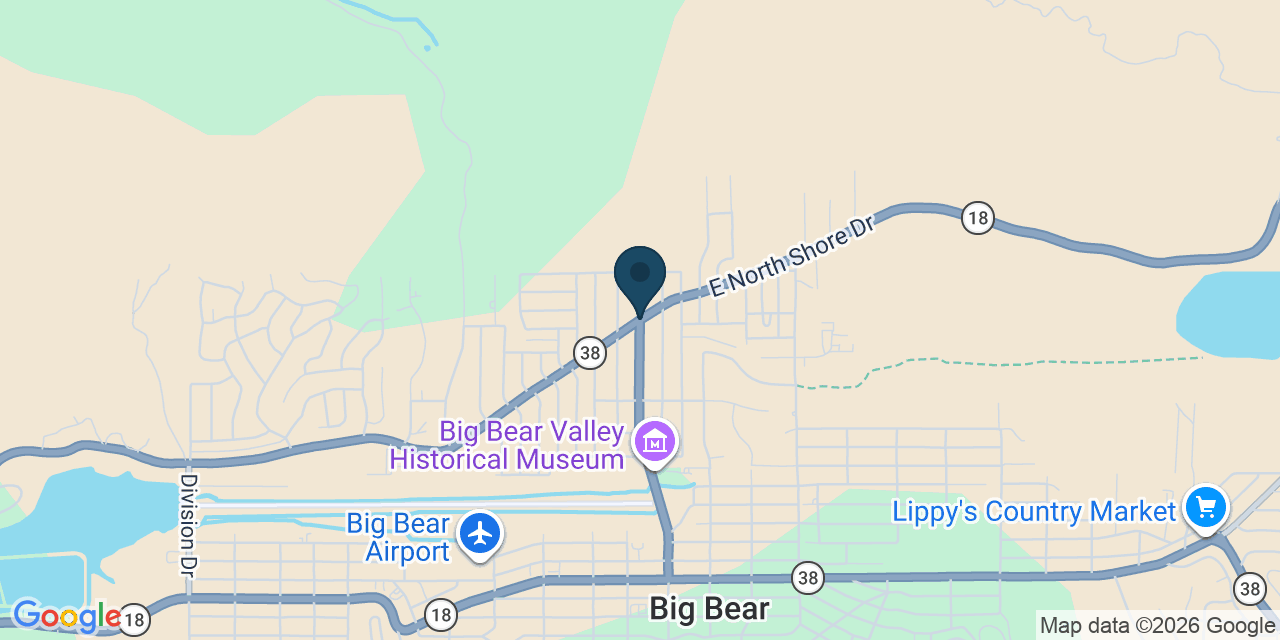 Map showing Big Bear, San Bernardino County, CA