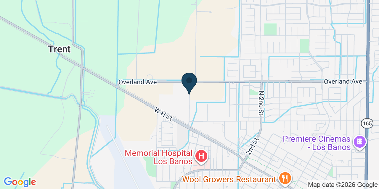 Map showing Los Banos, Merced County, CA