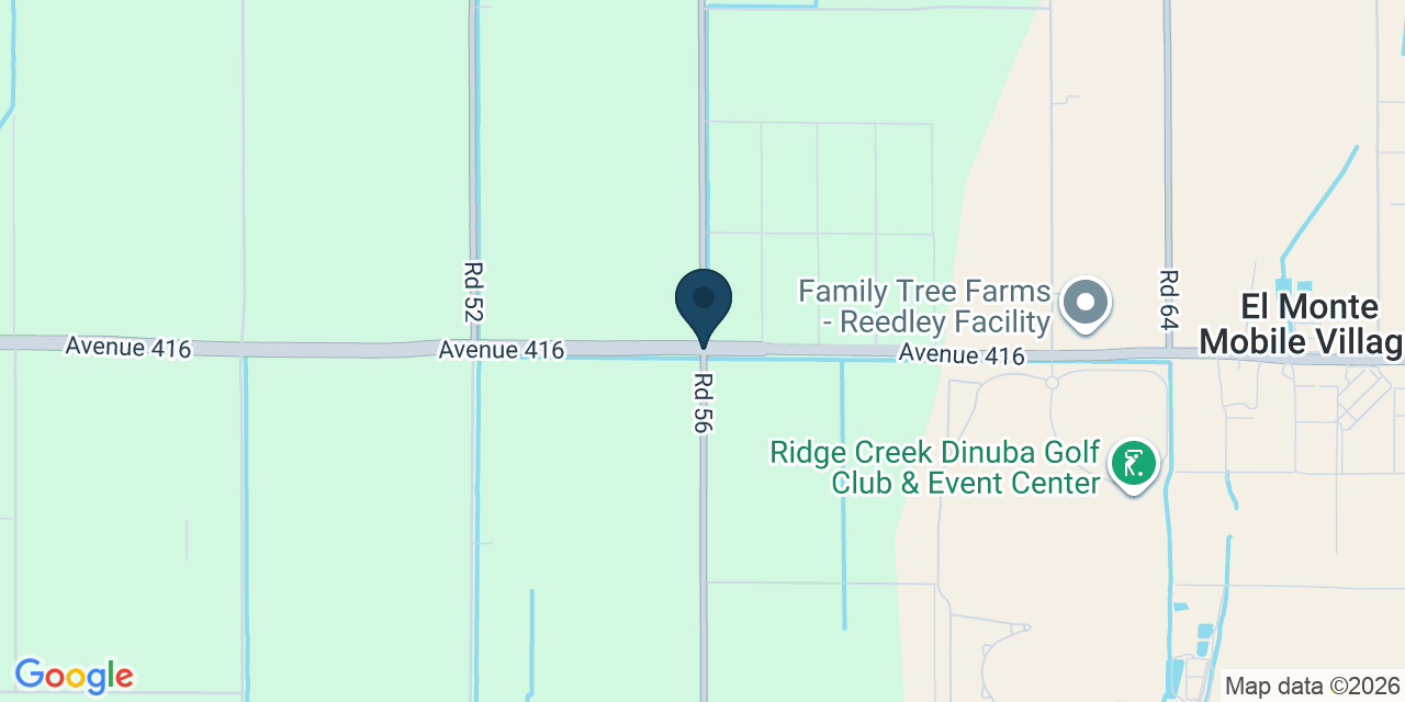 Map showing Tulare County, CA