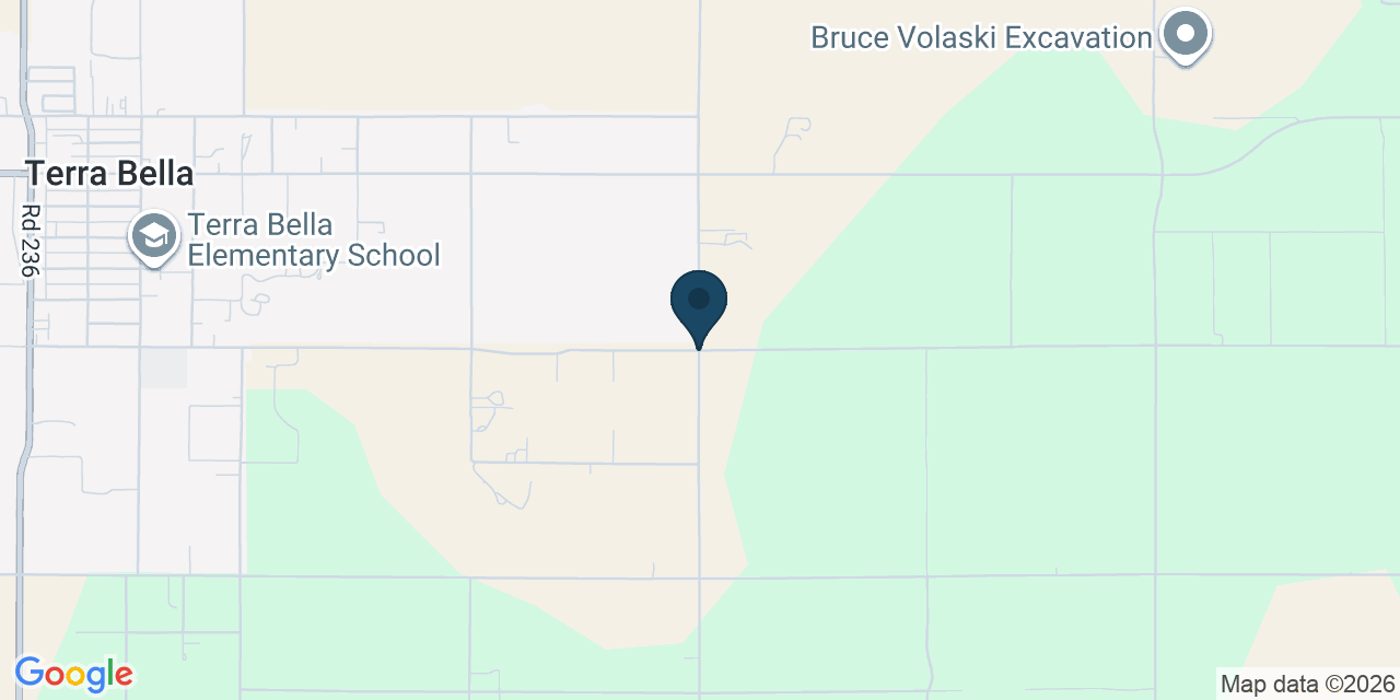 Map showing Terra Bella, Tulare County, CA