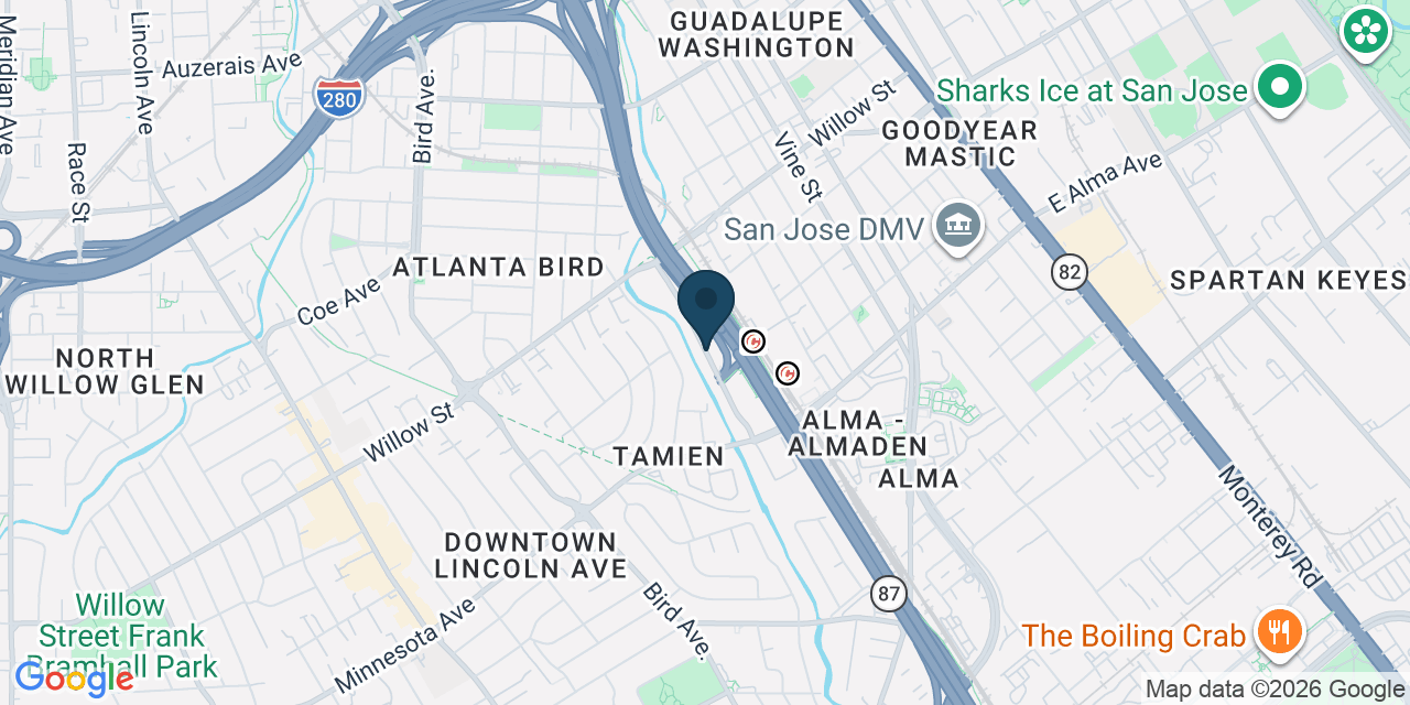 Map showing San Jose, Santa Clara County, CA