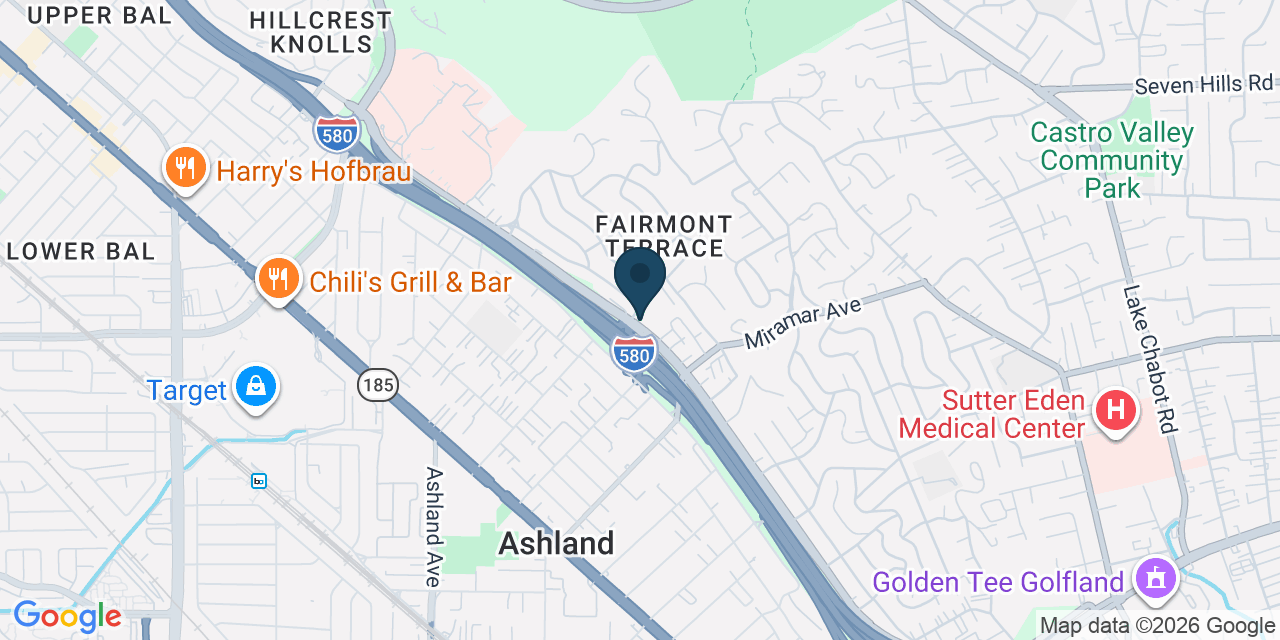 Map showing San Leandro, Alameda County, CA