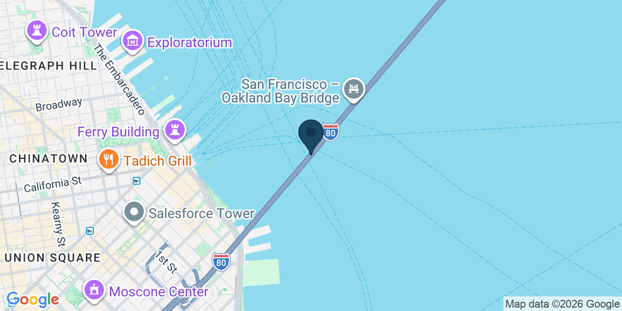 Map showing San Francisco, San Francisco County, CA