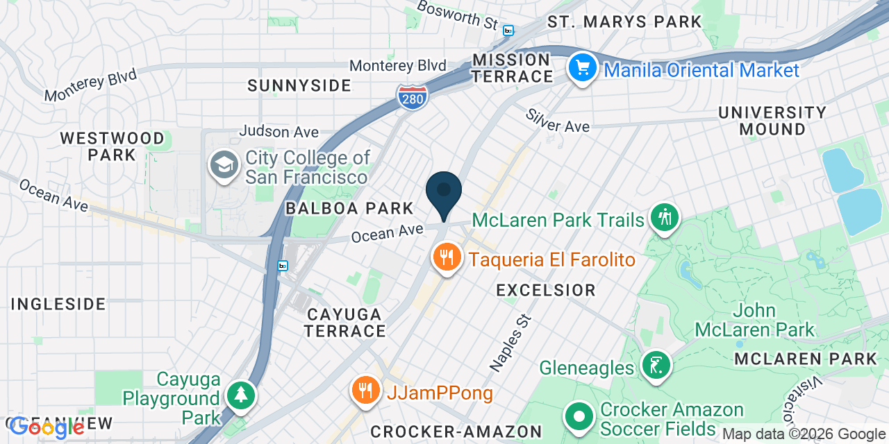 Map showing San Francisco, San Francisco County, CA