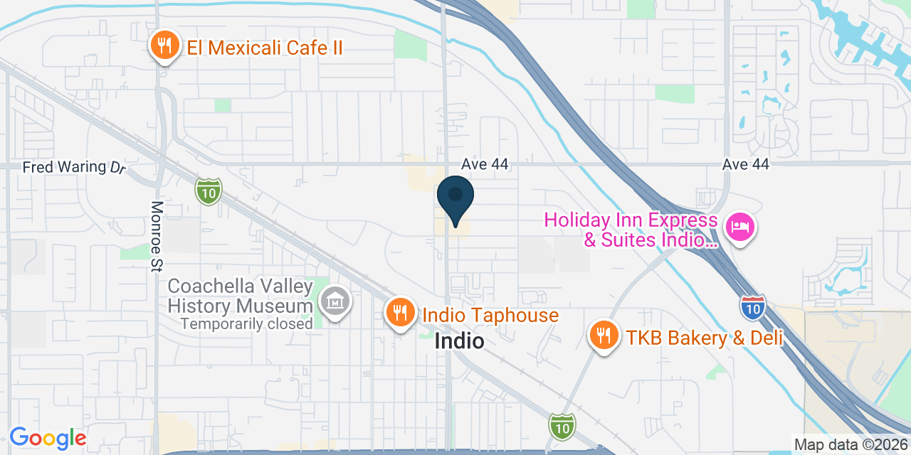 Map showing Indio, Riverside County, CA