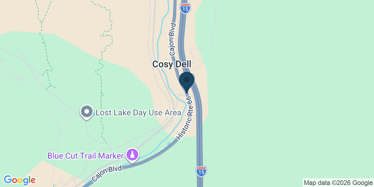 Map showing San Bernardino County, CA