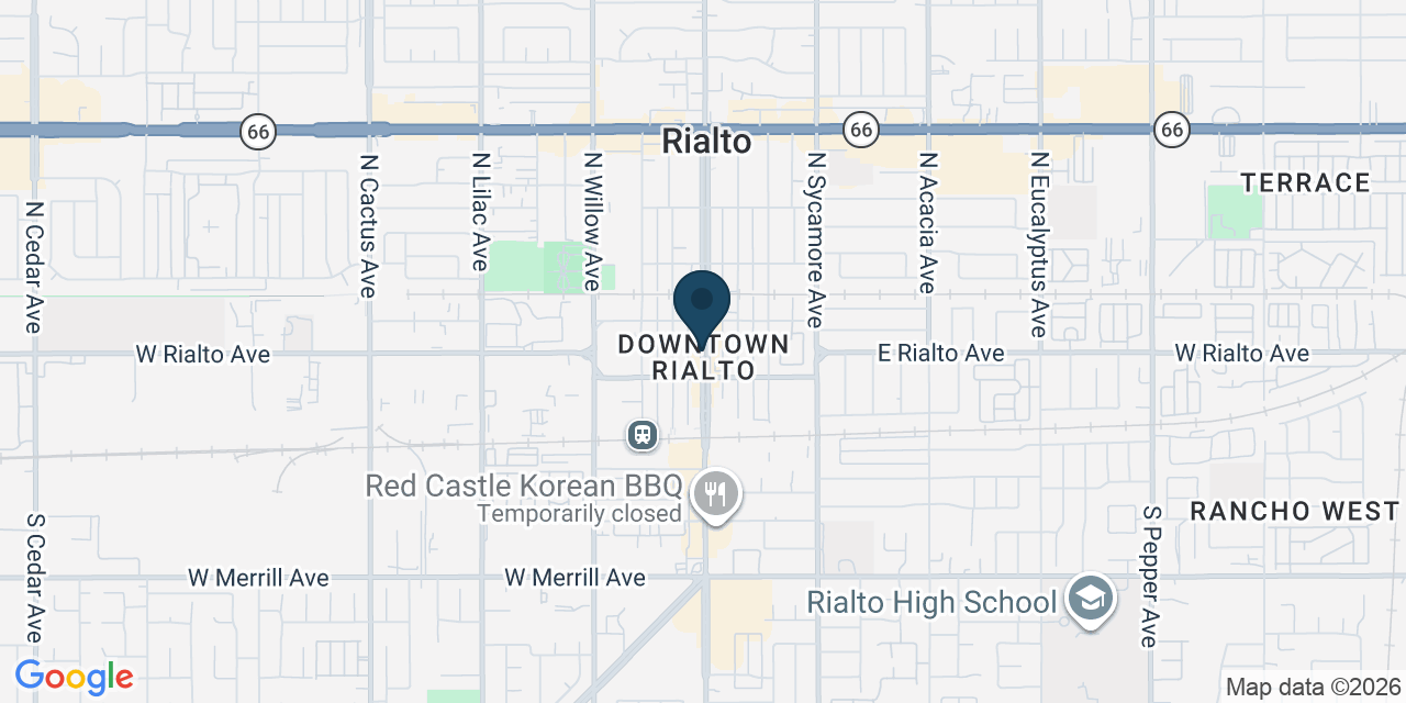 Map showing San Bernardino County, CA