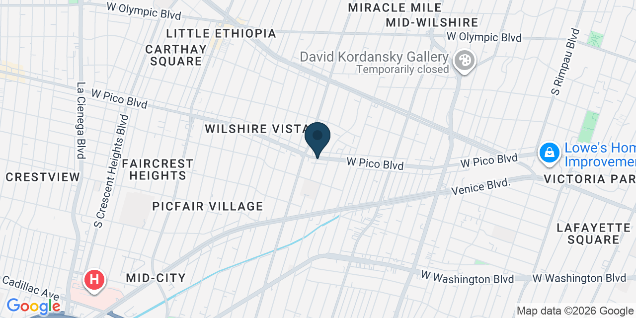 Map showing Los Angeles, Los Angeles County, CA