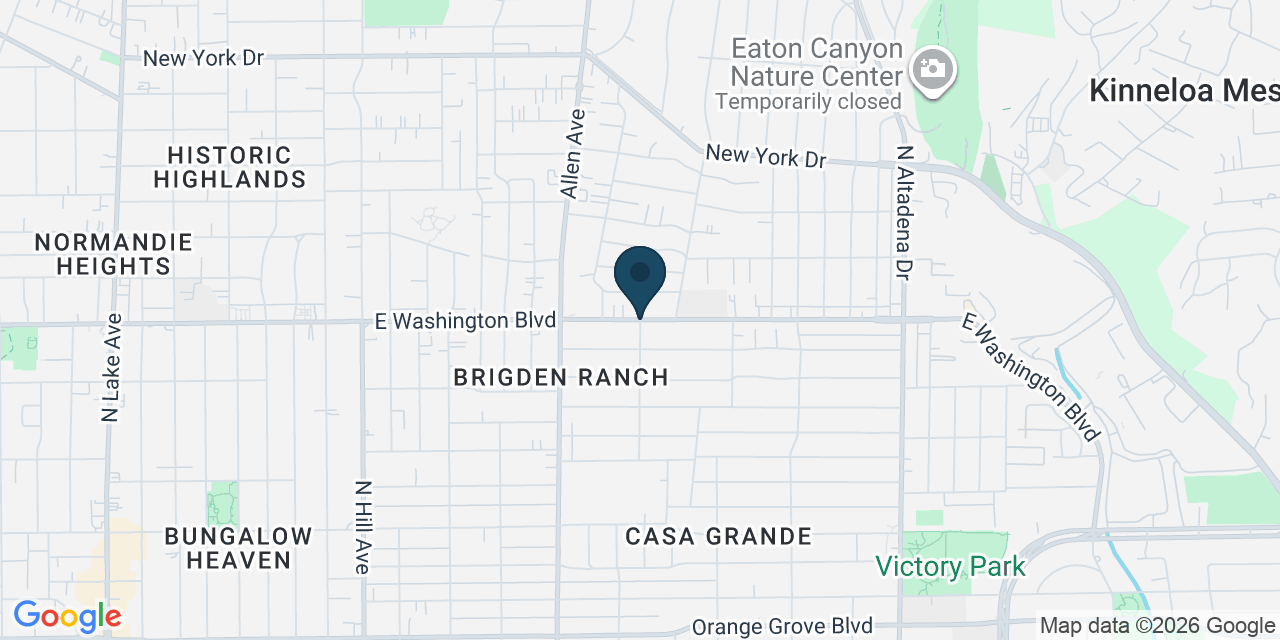 Map showing Altadena, Los Angeles County, CA