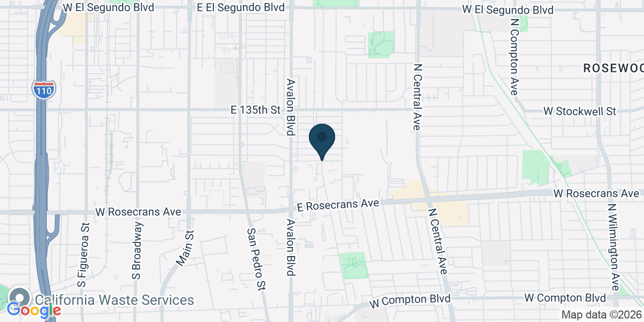 Map showing Compton, Los Angeles County, CA