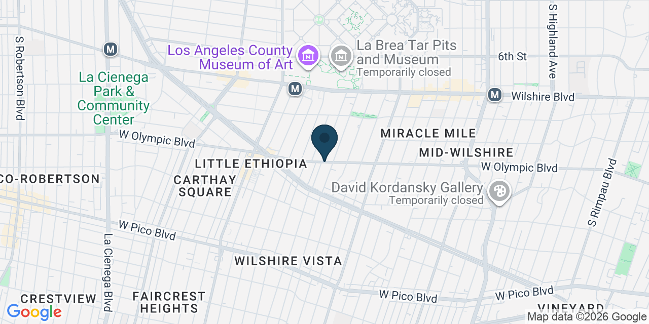 Map showing Los Angeles County, CA