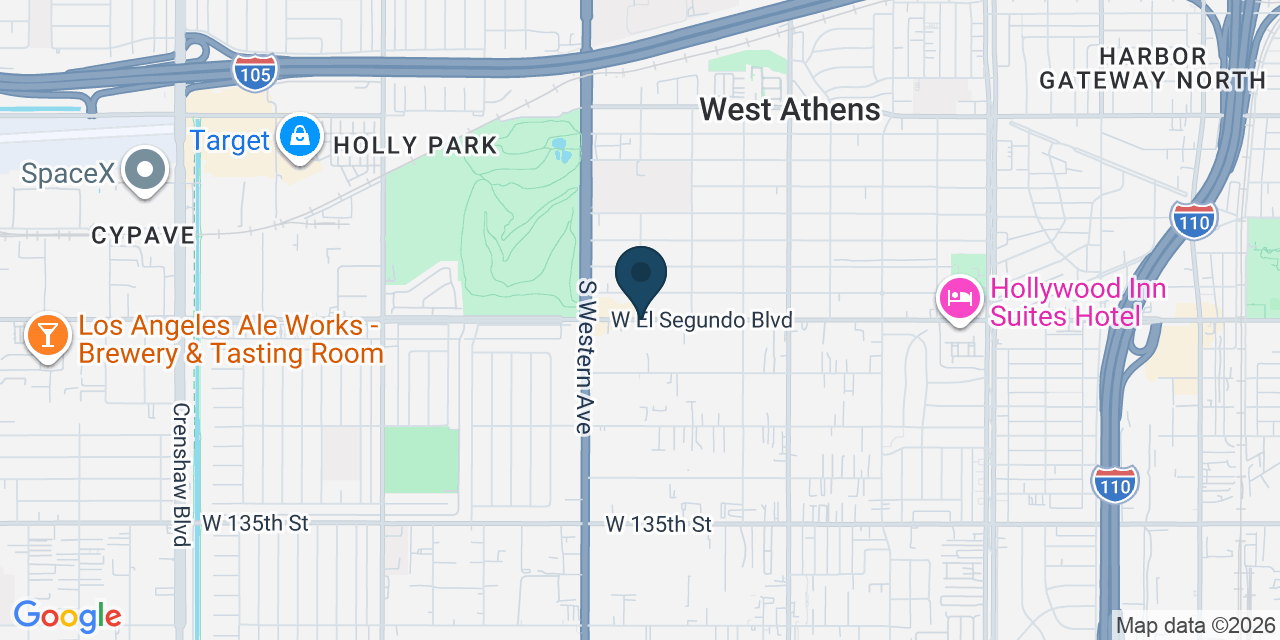 Map showing Gardena, Los Angeles County, CA