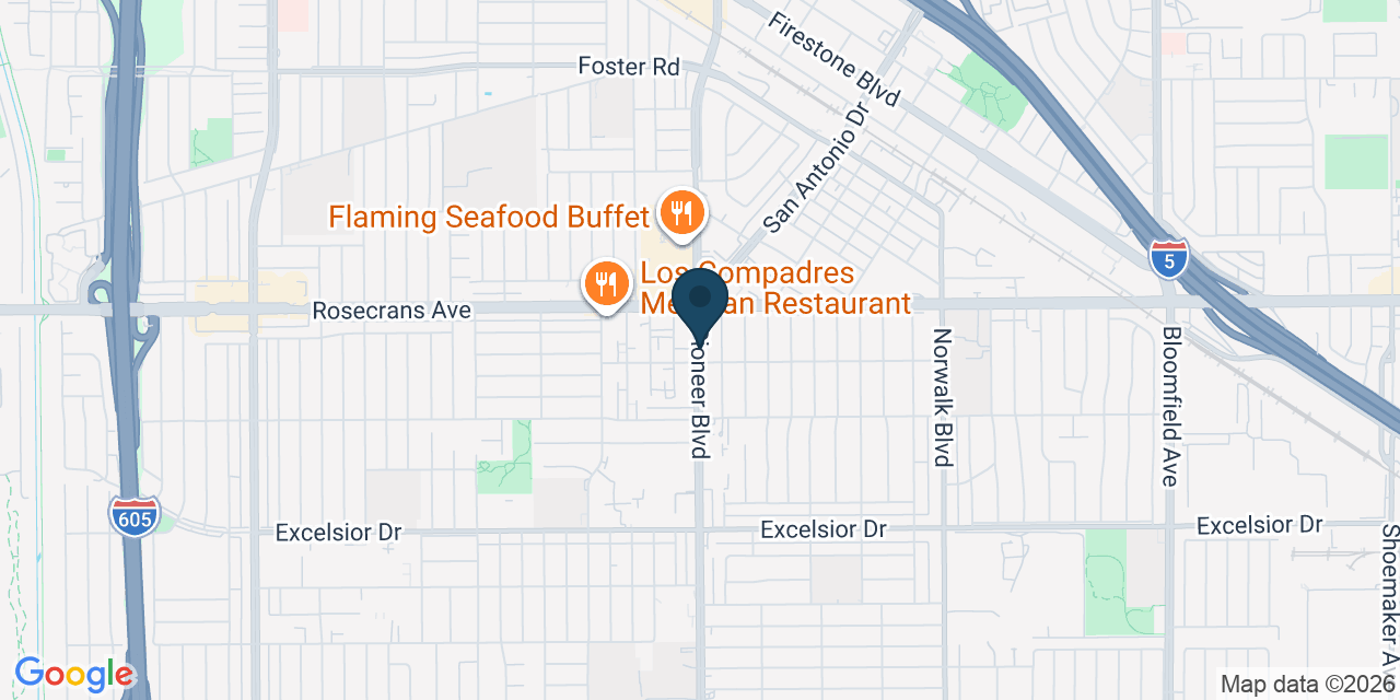 Map showing Los Angeles County, CA