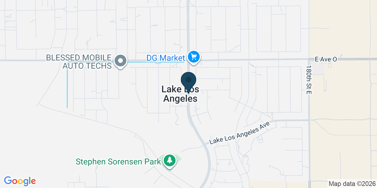 Map showing Los Angeles County, CA