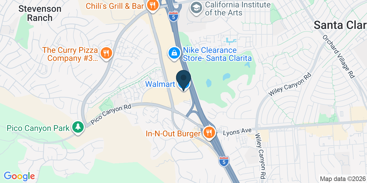 Map showing Stevenson Ranch, Los Angeles County, CA